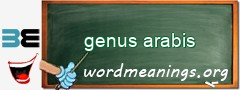 WordMeaning blackboard for genus arabis